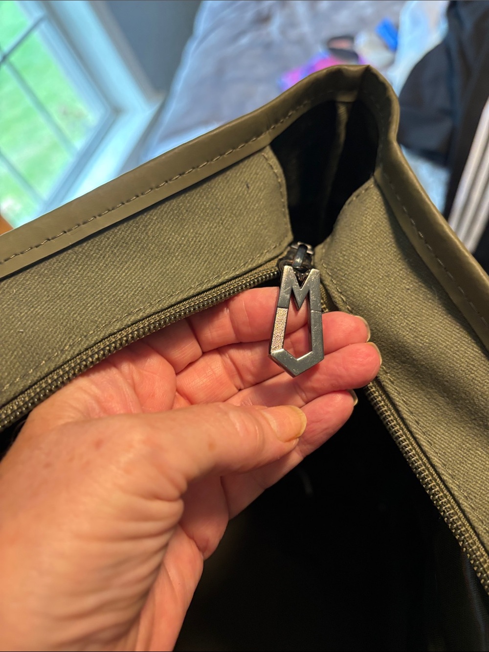 Marc Jacobs Olive Canvas & Leather Trim Weekend Tote - Picture 7 of 11